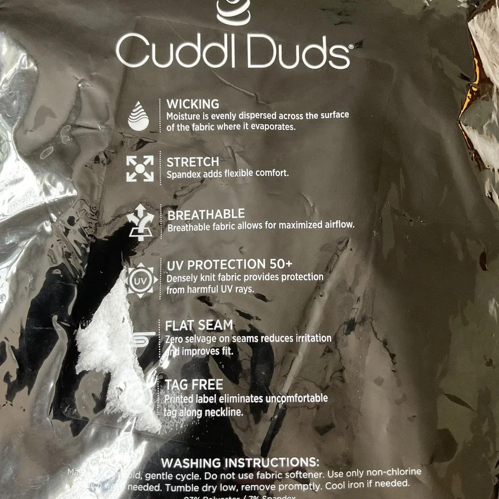 Cuddl Duds Heavyweight‎ Fleece Mens Baselayer 2-Piece Set Black Size Small